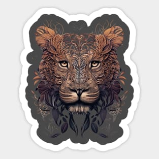 The Face of a Tiger Sticker